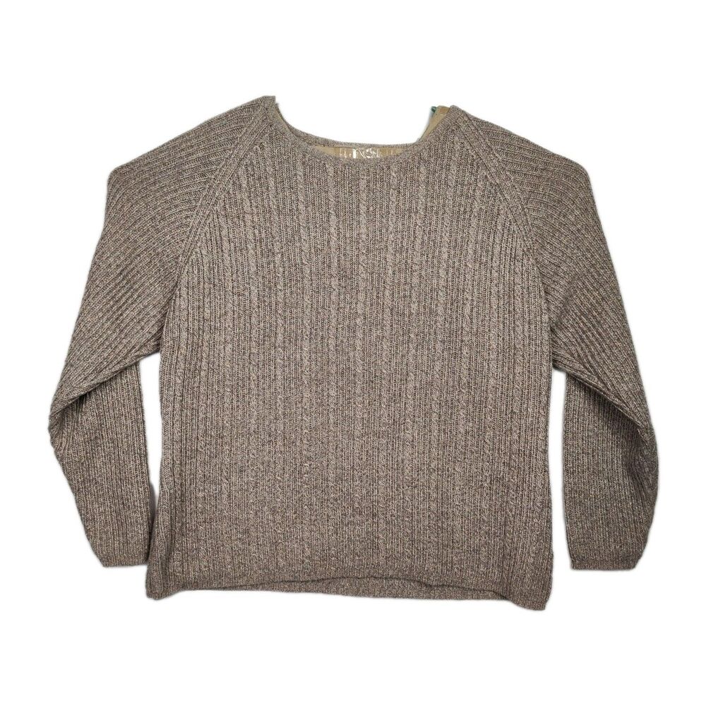 VTG St. John's Bay Pullover Sweater Men's 2XL Light Brown Crew Neck Long Sleeves